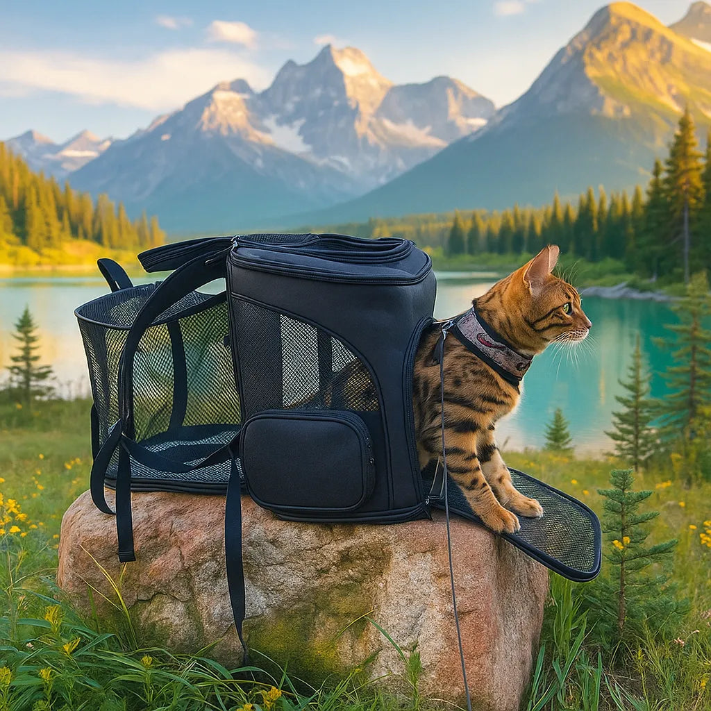 Katzenrucksack mit Sichtfenster – Transportrucksack