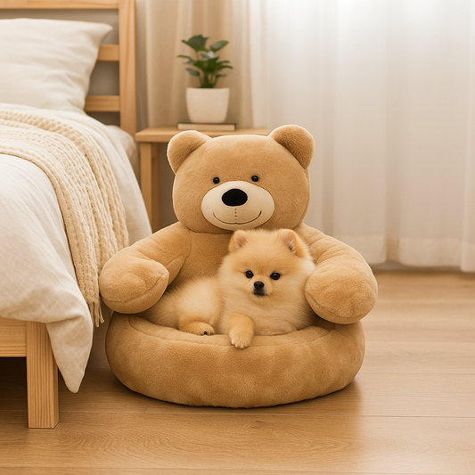 Hundebett Beruhigend | Flauschiges Kuschelbett mit anpassbaren Armen