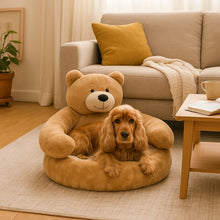 Calming Dog Bed | Fluffy Winter Cuddle Bed with Adjustable Arms