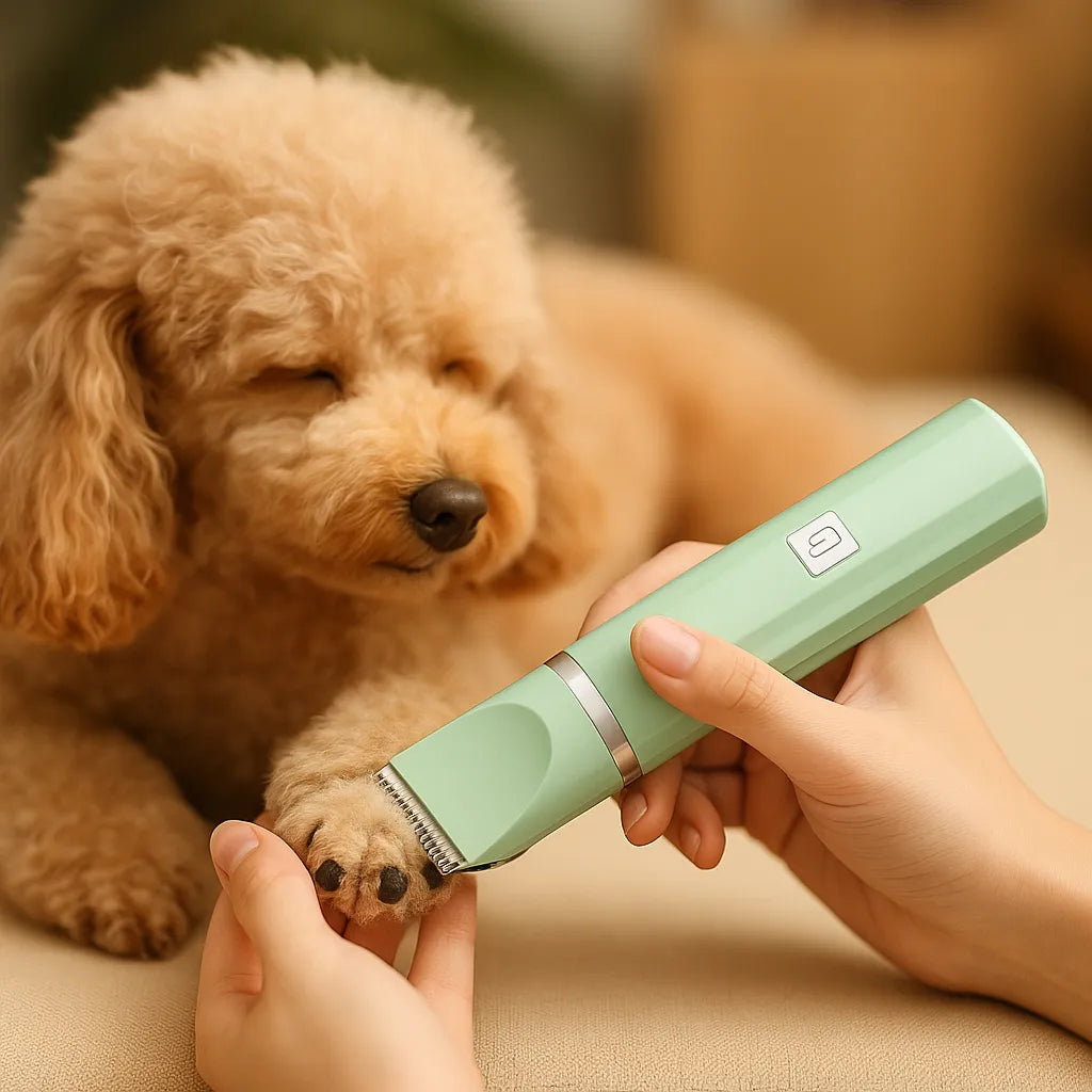 Haustiertrimmer 4in1 leise | Für Pfoten, Fell & Nägel von Hund & Katze