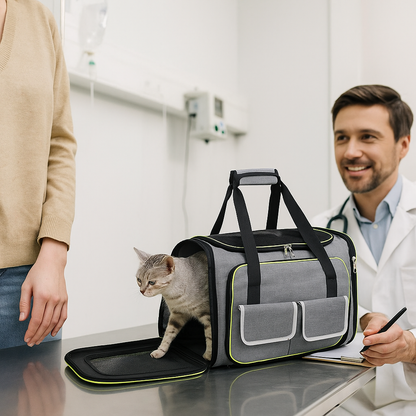 Hundetransporttasche faltbar - Atmungsaktive & sichere Reisetasche