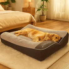 Dog bed with edge | Cozy dog cushion with raised headrest