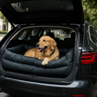 Deluxe Hundereisebett & Autositz – Extra groß für sicheren Transport