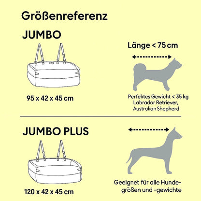 Deluxe Hundereisebett & Autositz – Extra groß für sicheren Transport