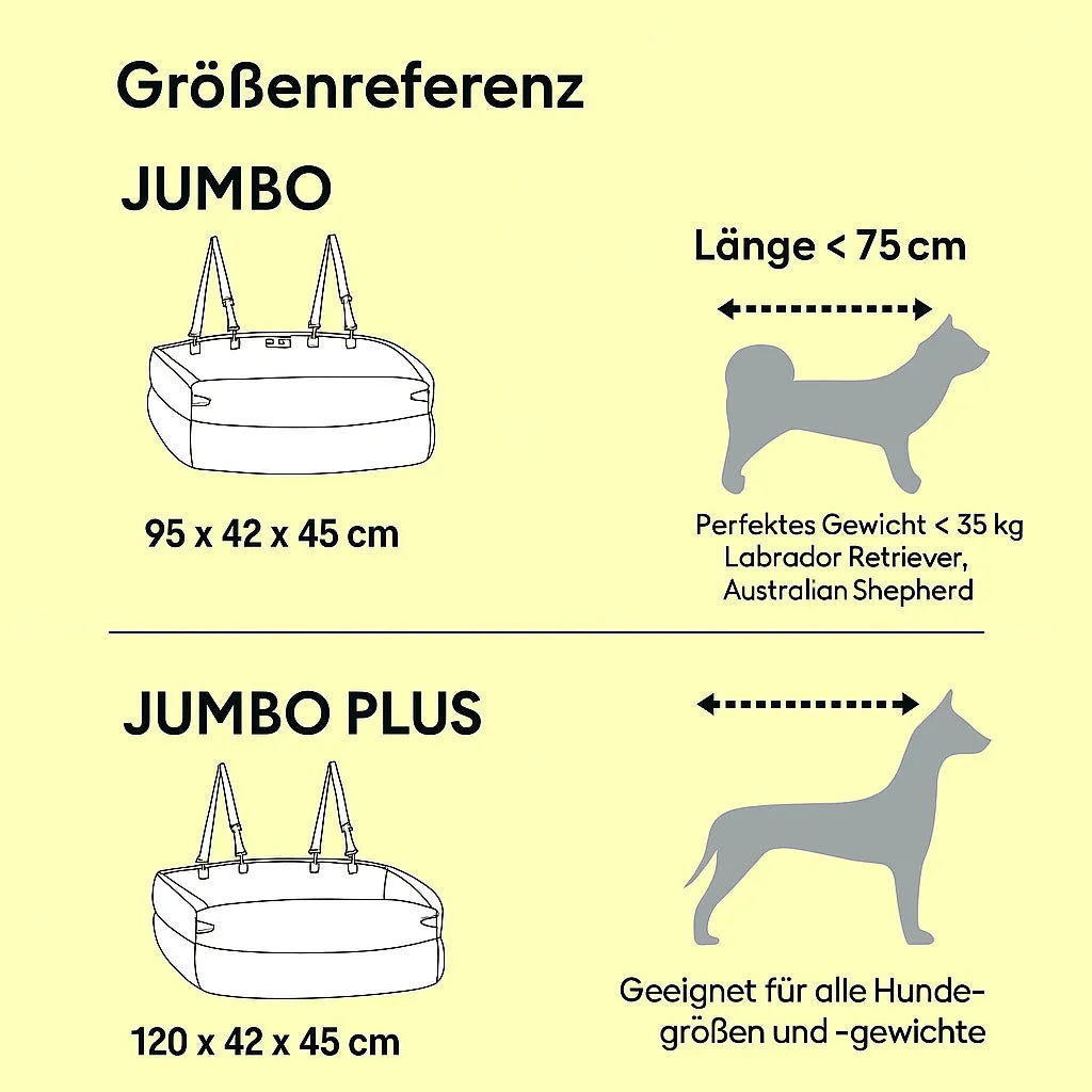 Deluxe Hundereisebett & Autositz – Extra groß für sicheren Transport