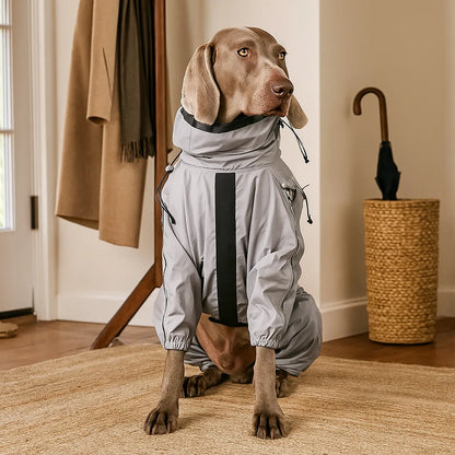 Wasserdichte Hundejacke – Reflektierender Regenmantel für Tag & Nacht