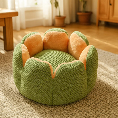 Kuschelbett Winter | Haustierbett Kaktus-Design für Hund & Katze