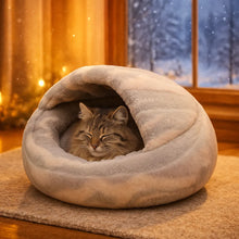 Cat Cave & Cave Bed | Cozy Bed with Marble Design