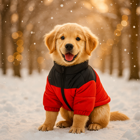 Hundejacke Winter - Wasserdichter Hundemantel mit Fleece-Futter