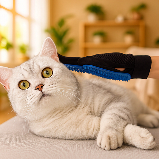 Fellpflegehandschuh | Losen Haaren Haarentferner & Massagehandschuh für Hund & Katze