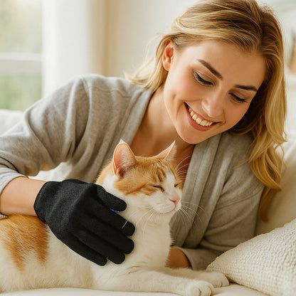 Fellpflegehandschuh | Losen Haaren Haarentferner & Massagehandschuh für Hund & Katze