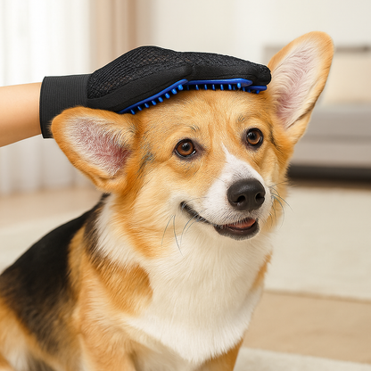 Fellpflegehandschuh | Losen Haaren Haarentferner & Massagehandschuh für Hund & Katze