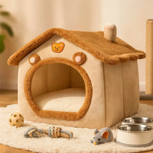 Foldable Cat Cave & Dog Cave | Washable Pet House with Cushion