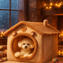 Foldable Cat Cave & Dog Cave | Washable Pet House with Cushion