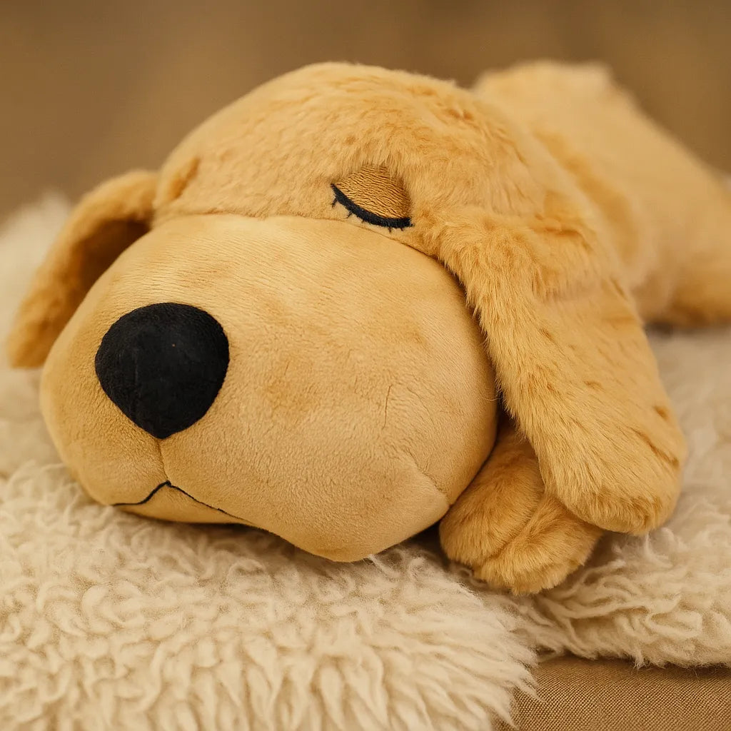 Hundespielzeug mit Herzschlag für Welpen | Kuscheltier gegen Trennungsangst & Stress