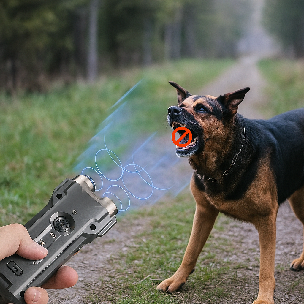 Hundeschreck Ultraschallgerät für unterwegs | Schützt beim Joggen, Spazieren & Reisen
