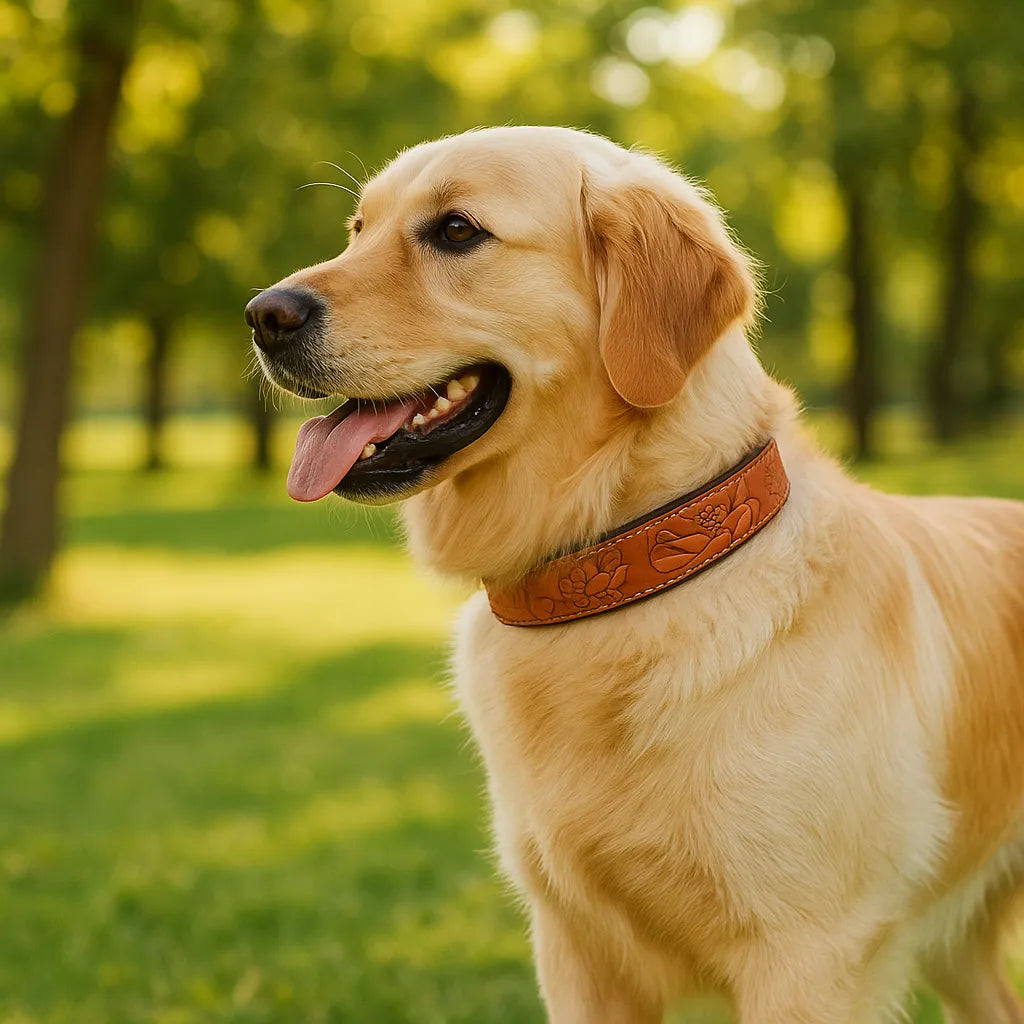 Leder Hundehalsband | Robust & verstellbar für große Hunde