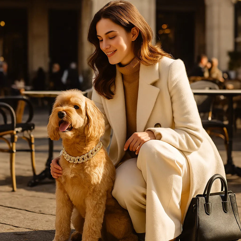 Luxus Hundehalsband mit Strass | Robust & bequem für alle Größen