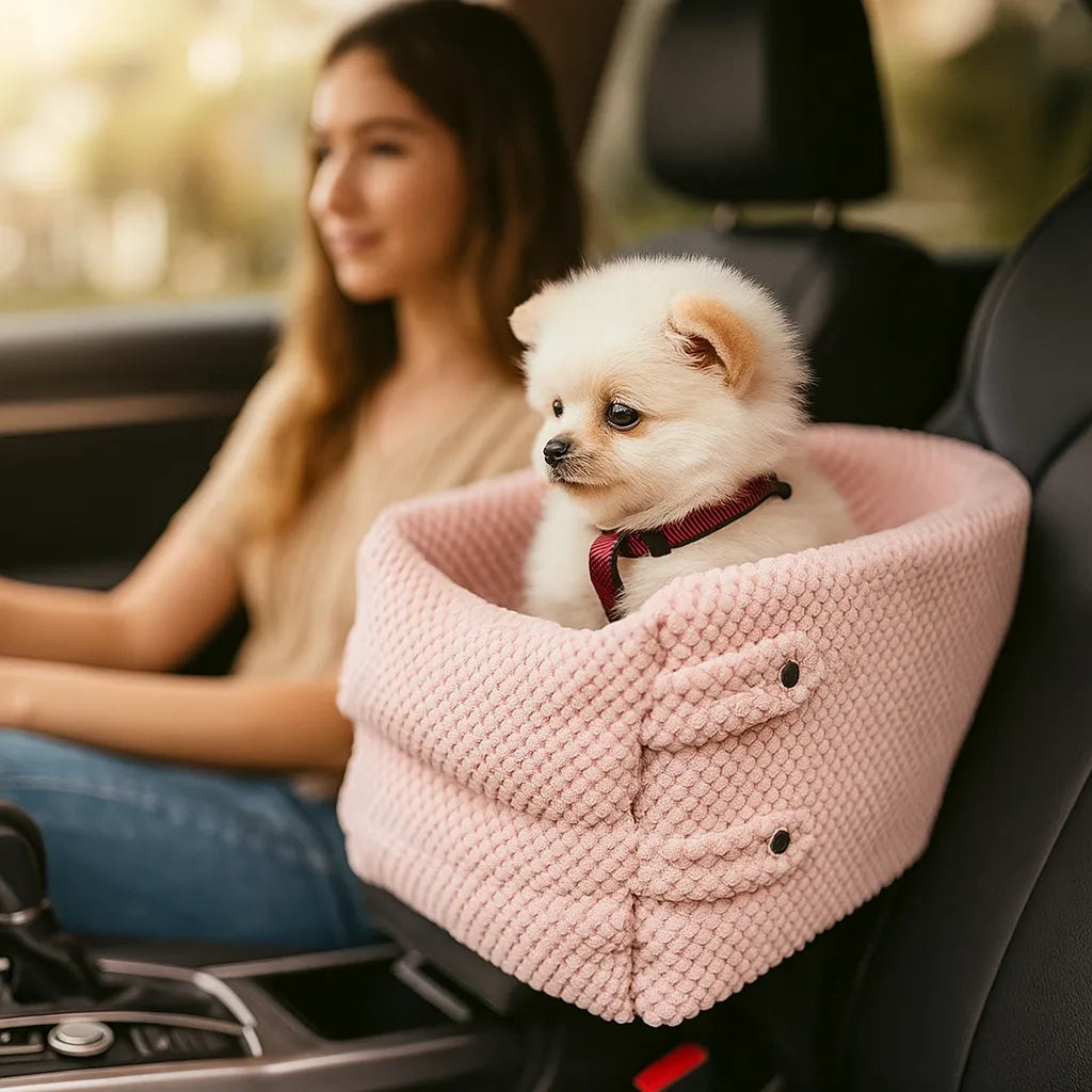 Hunde Autositz | Sicher mit Anschnallgurt & Polsterung