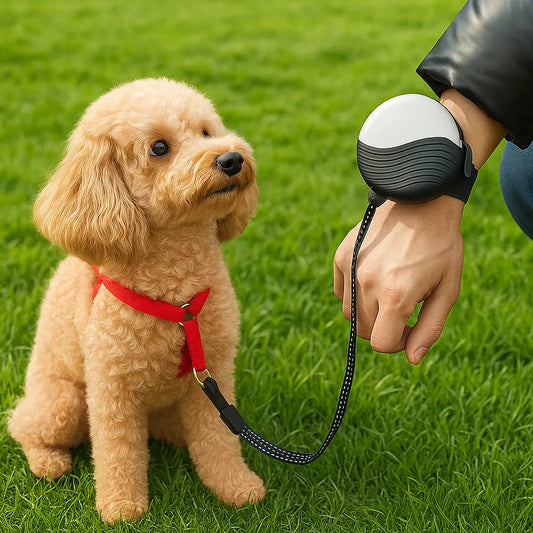 Hundeleine freihändig | Mit Handschlaufe & Stoppfunktion | 3 m für Hunde bis 25 kg