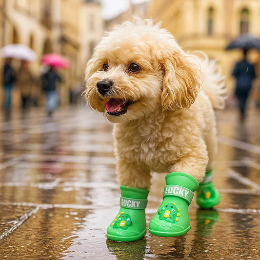 Hundeschuhe wasserdicht & rutschfest | Mit Klettverschluss für Regen & Schnee