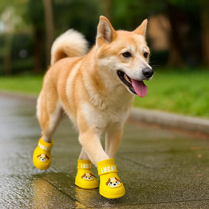 Hundeschuhe wasserdicht & rutschfest | Mit Klettverschluss für Regen & Schnee