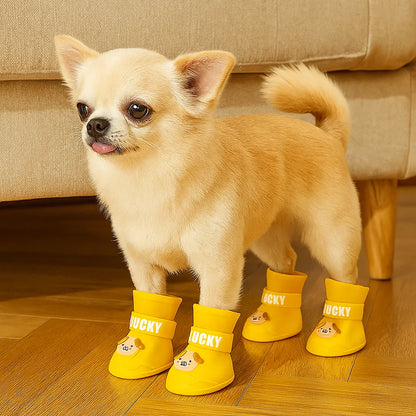Hundeschuhe wasserdicht & rutschfest | Mit Klettverschluss für Regen & Schnee