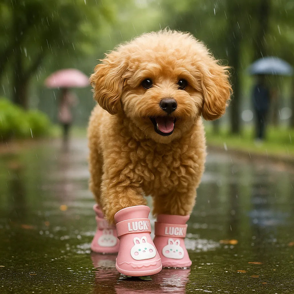Hundeschuhe wasserdicht & rutschfest | Mit Klettverschluss für Regen & Schnee