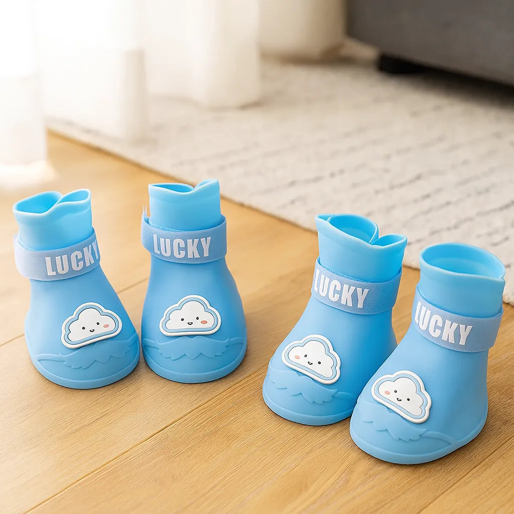 Hundeschuhe wasserdicht & rutschfest | Mit Klettverschluss für Regen & Schnee