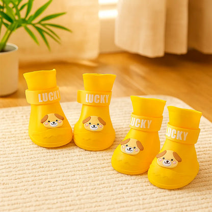 Hundeschuhe wasserdicht & rutschfest | Mit Klettverschluss für Regen & Schnee
