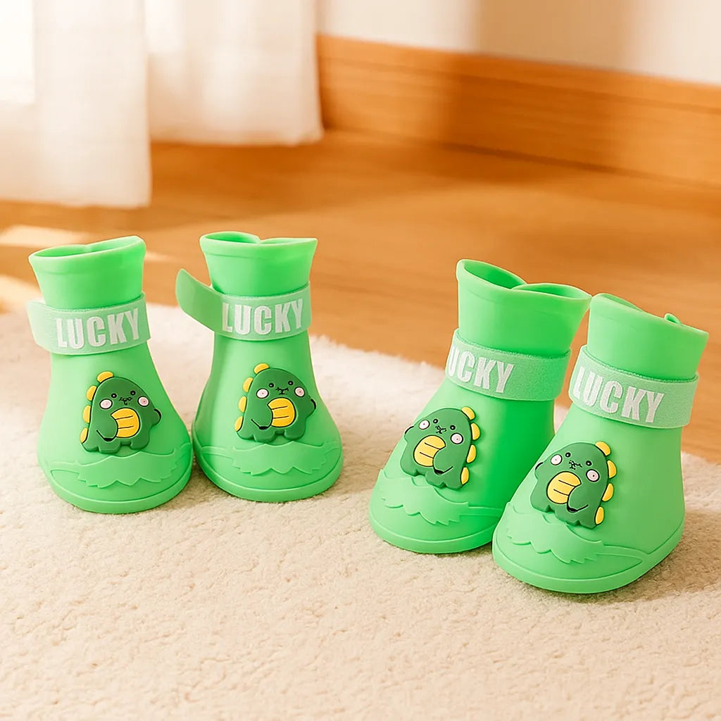 Hundeschuhe wasserdicht & rutschfest | Mit Klettverschluss für Regen & Schnee