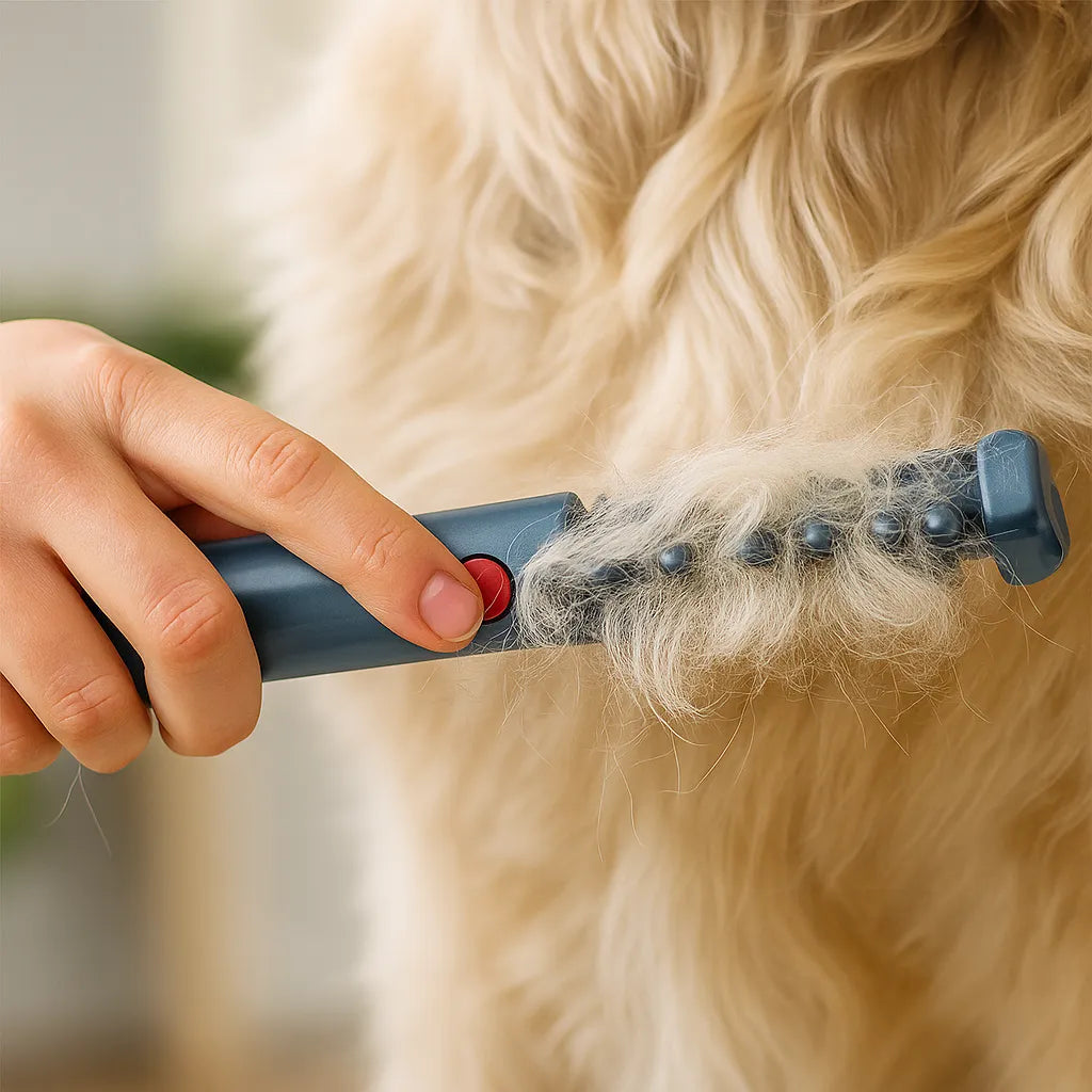 Fellbürste Hund elektrisch | Sanftes Entfilzen & Entknoten