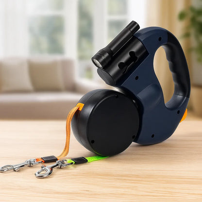 Hundeleine für 2 Hunde | Robust mit Drehgelenk & LED-Licht