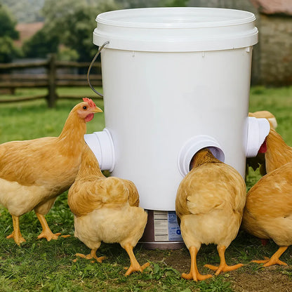Distributeur de nourriture pour poules | Alimentation automatique & propre