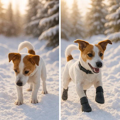 Hundeschuhe Winter wasserdicht | warm gefüttert & rutschfest