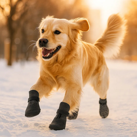 Hundeschuhe Winter wasserdicht | warm gefüttert & rutschfest