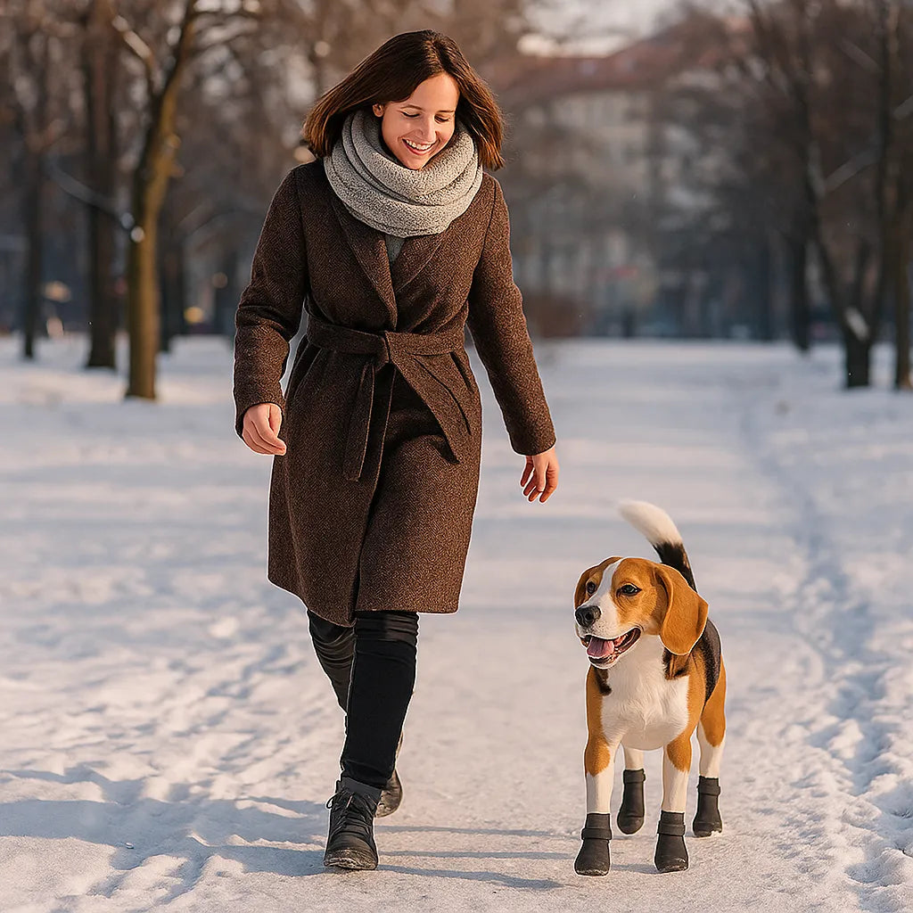 Hundeschuhe Winter wasserdicht | warm gefüttert & rutschfest