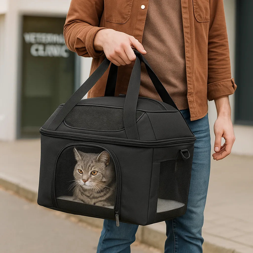 Transportbox Katze faltbar | Leicht & atmungsaktiv
