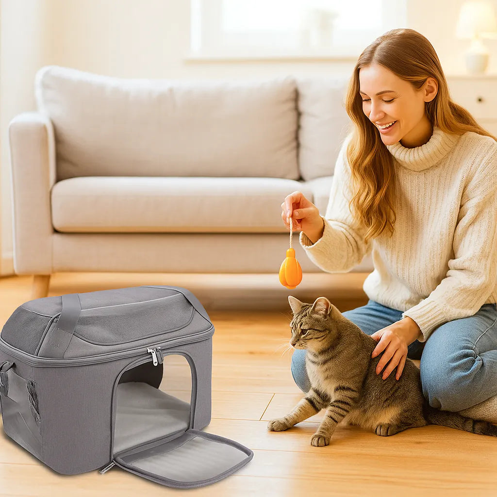 Transportbox Katze faltbar | Leicht & atmungsaktiv