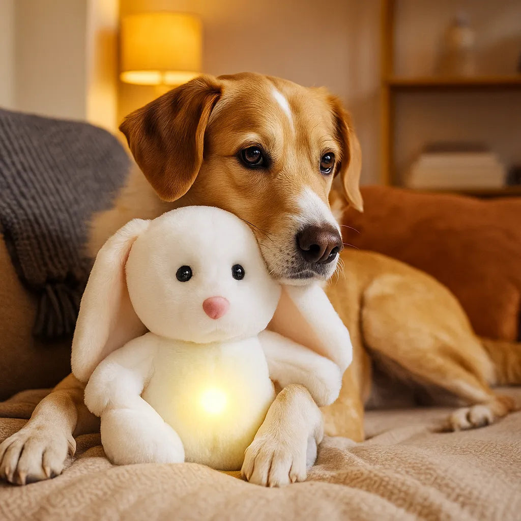Herzschlag Kuscheltier Hundespielzeug | Beruhigung bei Angst & Stress