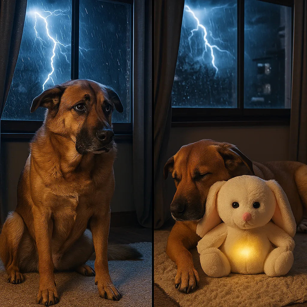 Herzschlag Kuscheltier Hundespielzeug | Beruhigung bei Angst & Stress