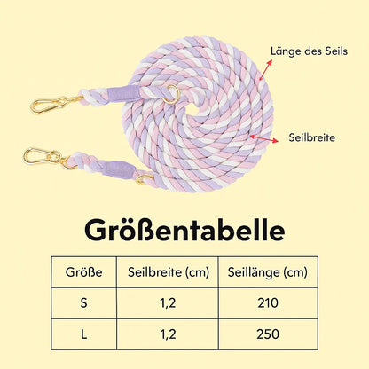 Hundeleine Baumwolle handgefertigt | Verstellbar, langlebig & waschbar