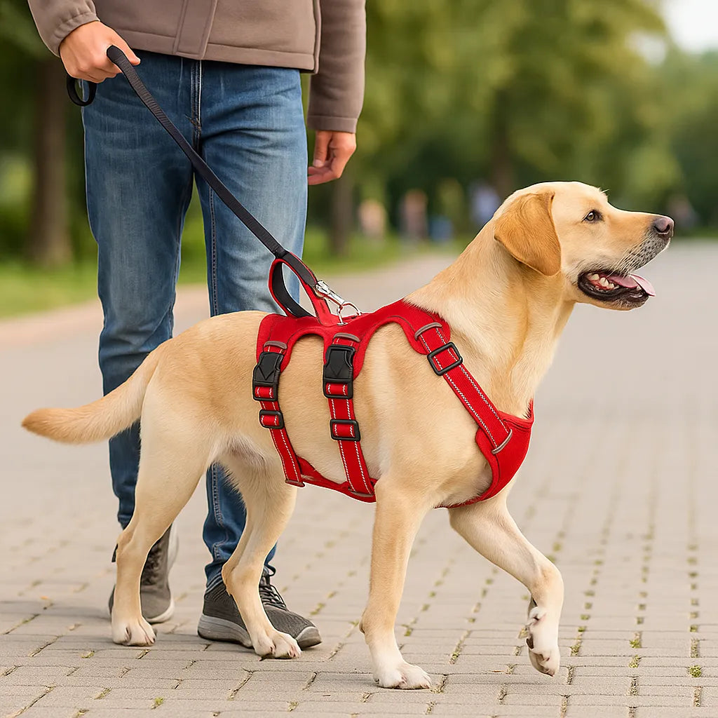 Hundegeschirr gepolstert & reflektierend | Anti-Zieh Brustgeschirr