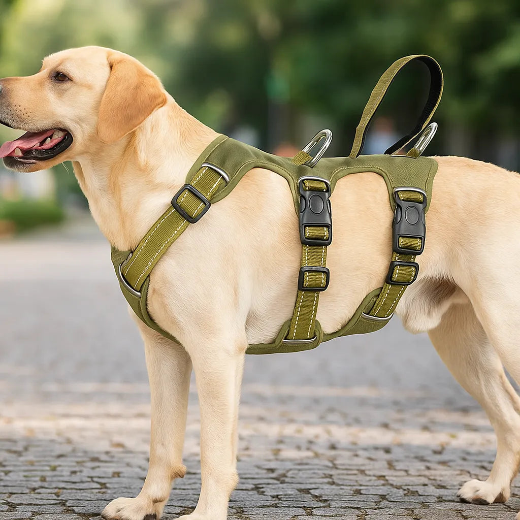 Hundegeschirr gepolstert & reflektierend | Anti-Zieh Brustgeschirr