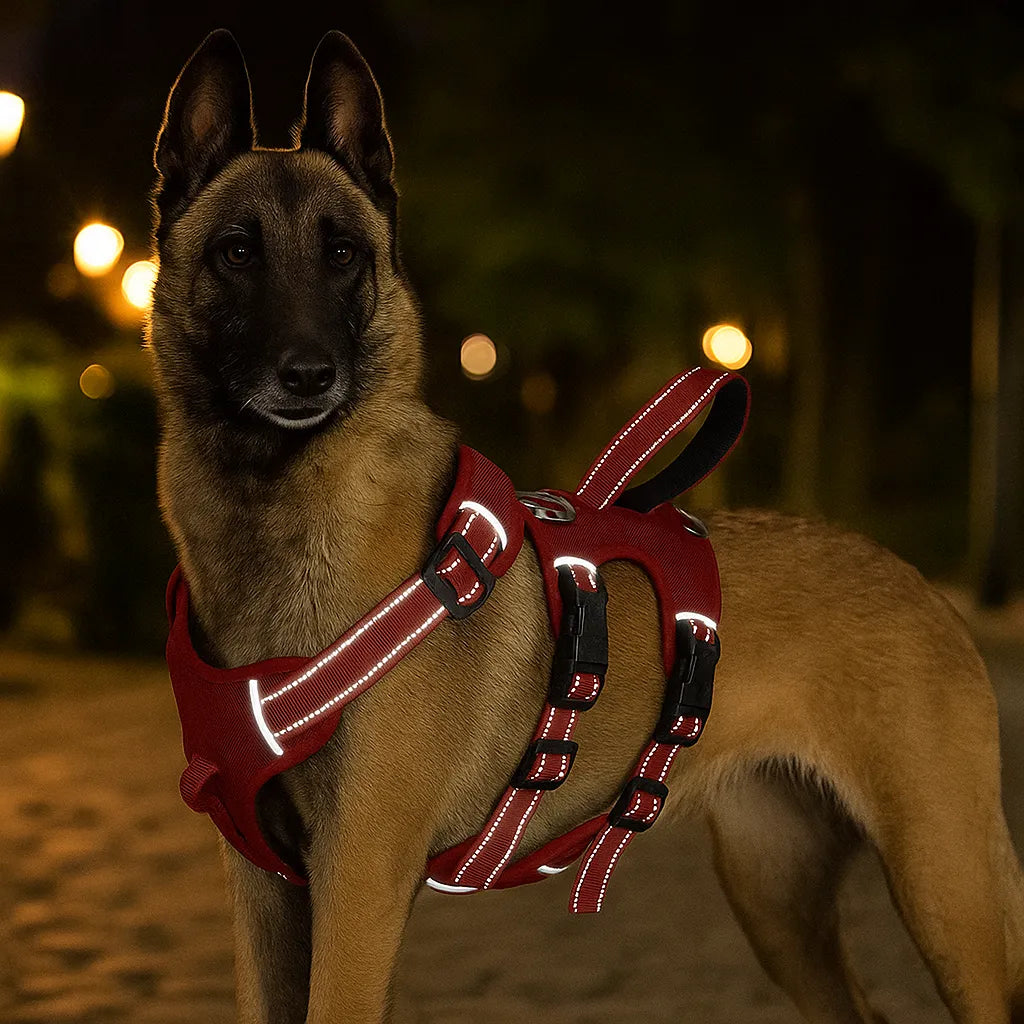 Hundegeschirr gepolstert & reflektierend | Anti-Zieh Brustgeschirr