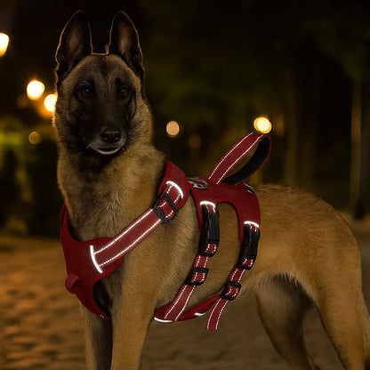 Hundegeschirr gepolstert & reflektierend | Anti-Zieh Brustgeschirr