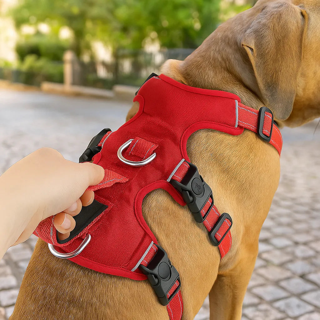 Hundegeschirr gepolstert & reflektierend | Anti-Zieh Brustgeschirr