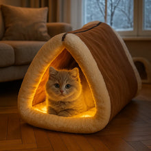 Cat Bed & Tunnel Mat 2-in-1 – Warming Cave for Comfort & Security