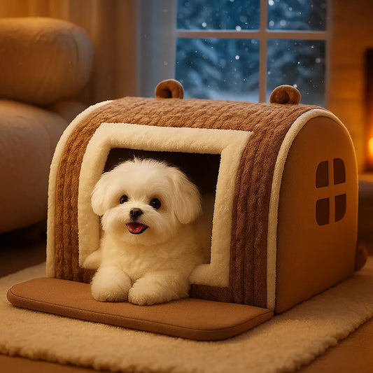 Hundebett & Hundehütte in einem | Sicher & gemütlich
