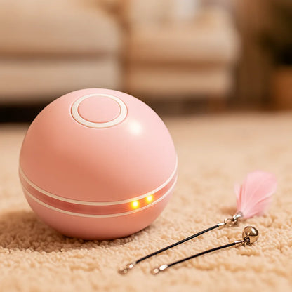 Katzenspielzeug LED Ball automatisch | Selbstrollend & aufladbar